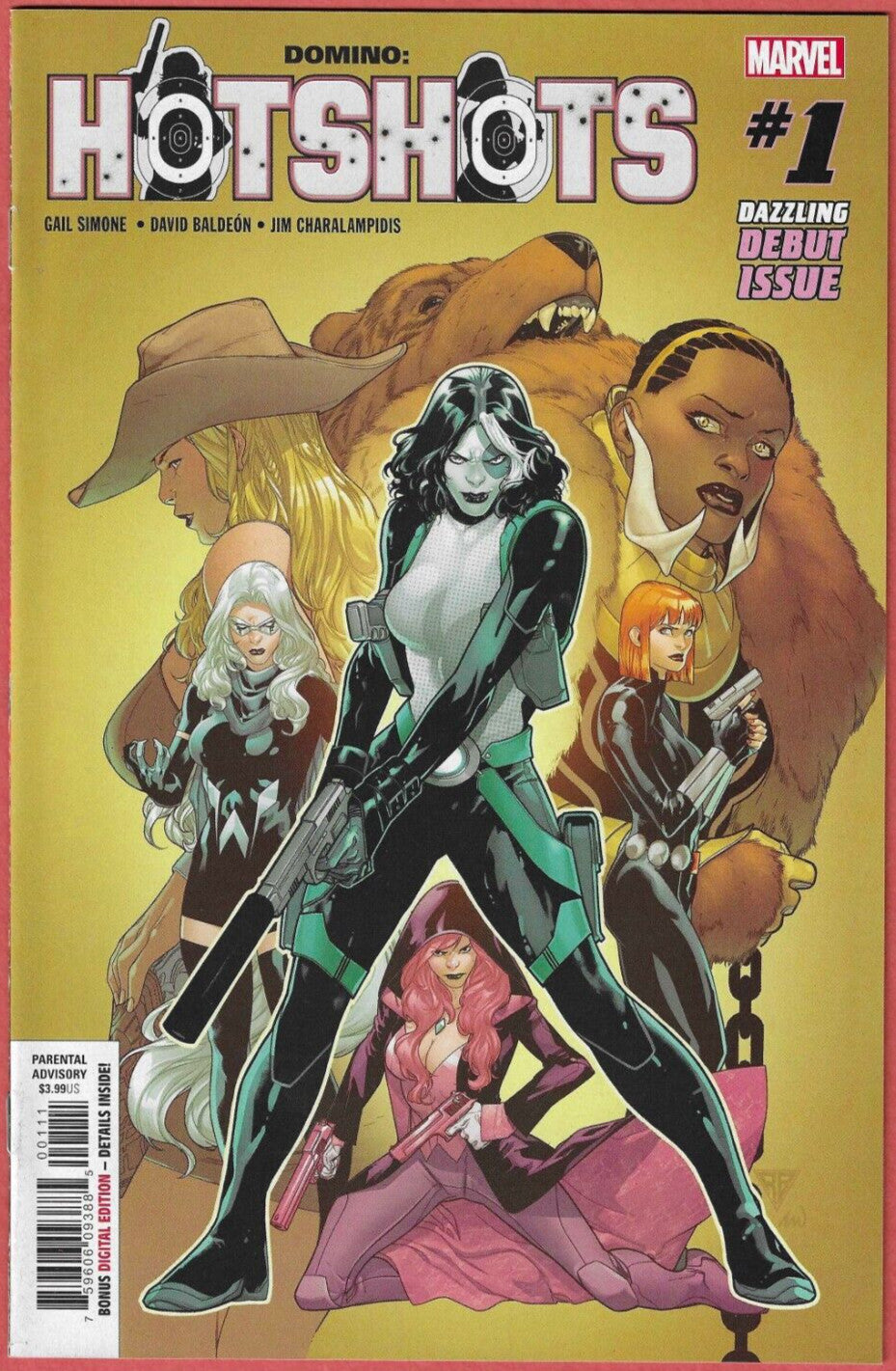 Domino Hotshots #1 By Simone Baldeon Deadpool Variant A X-Force X-Men 2019 cpy2