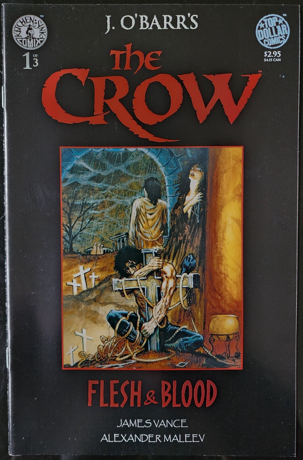 The Crow Flesh & Blood 1-3 Complete Kitchen Sink Comix J. O'Barr's Copy 1