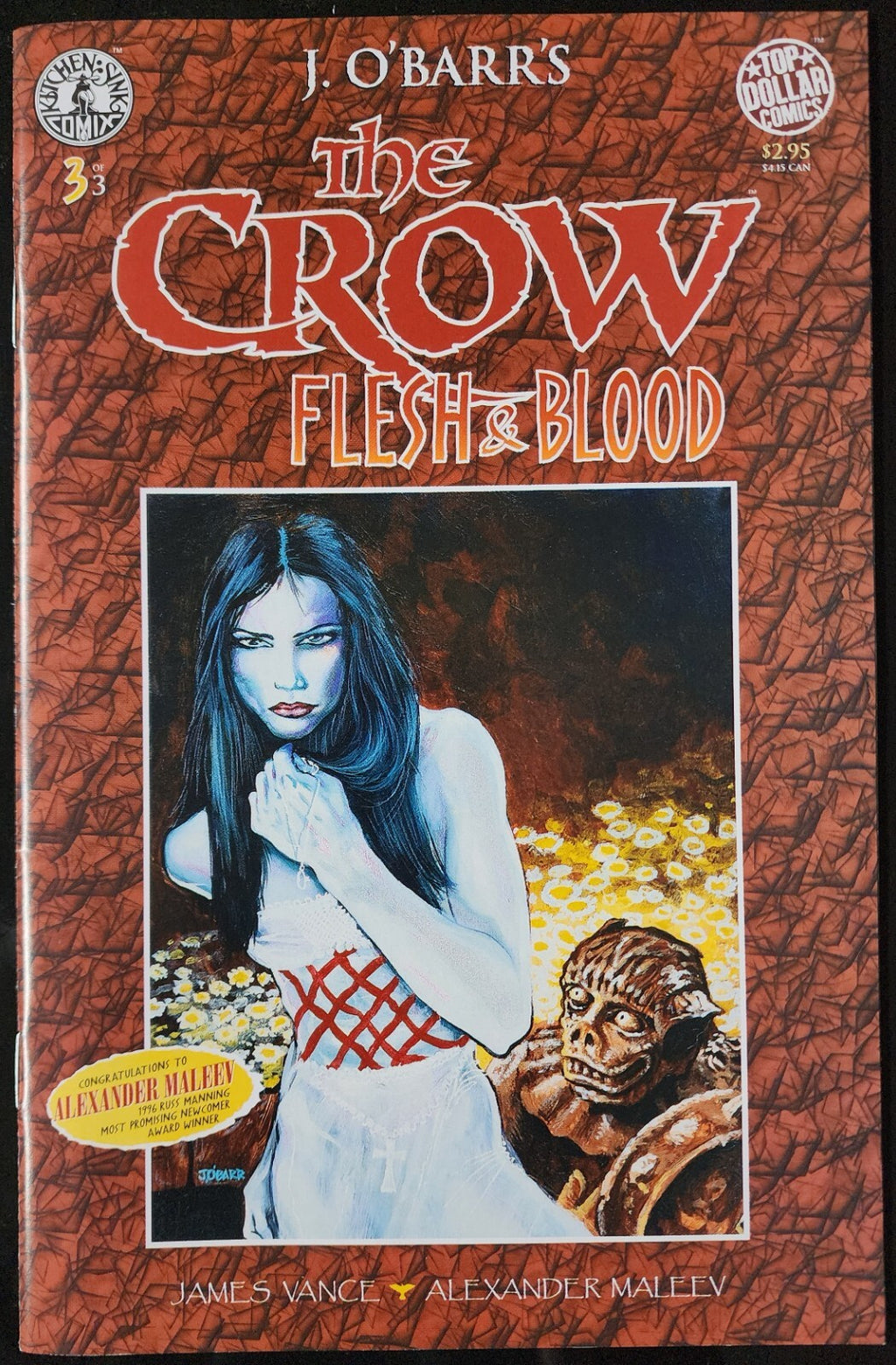 The Crow Flesh & Blood 1-3 Complete Kitchen Sink Comix J. O'Barr's Copy 1