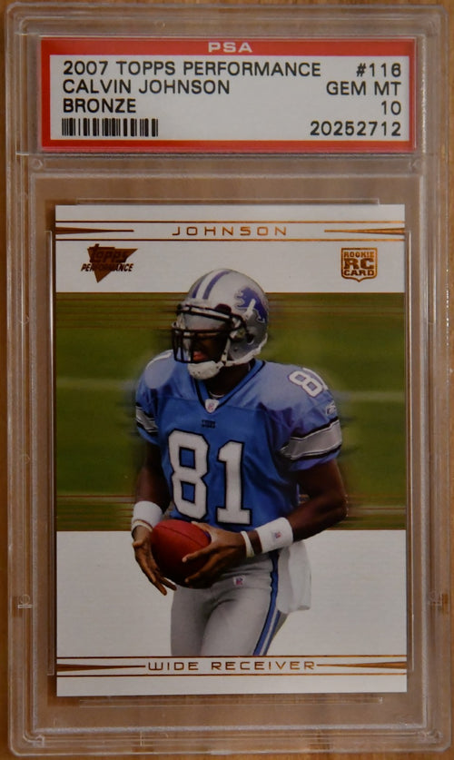 2007 Topps Performance #116 Calvin Johnson Bronze PSA 10
