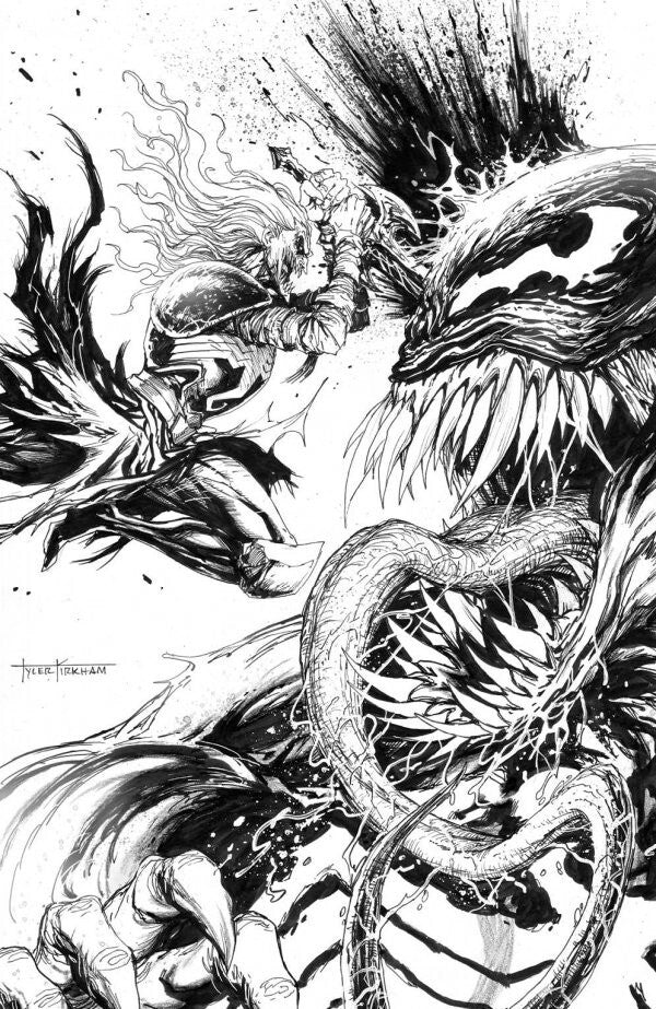 Venom #28 Kirkham Sketch B&W Variant Knull Identity of Virus and Codex Revealed