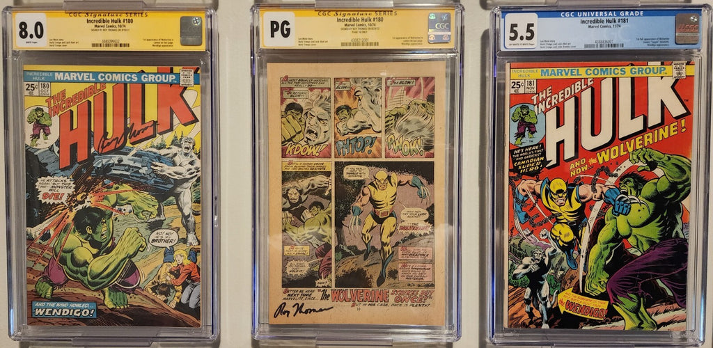 Incredible Hulk #180 #181 #180 Page Ultimate CGC 1st Appearance of Wolverine Set