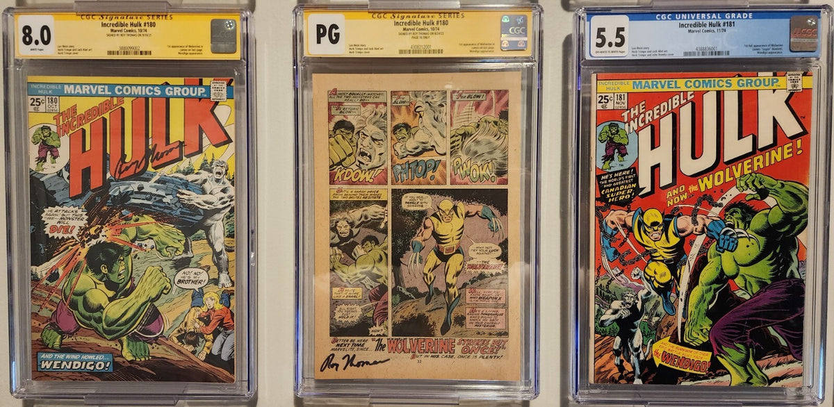 Incredible Hulk #180 #181 #180 Page Ultimate CGC 1st Appearance of Wolverine Set