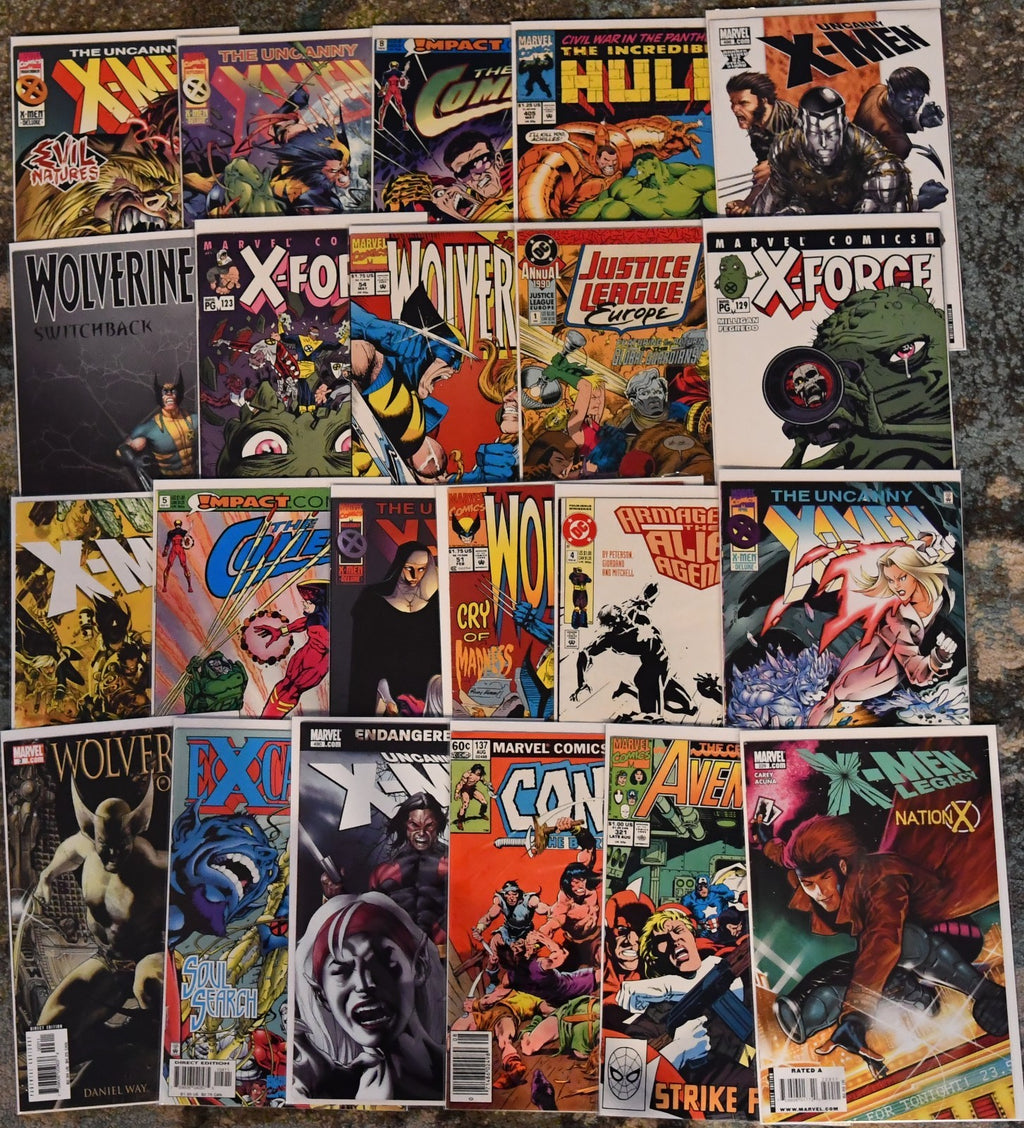 Marvel/DC/Indie Mixed Lot of 101 Comics Wolverine, X-Men, Batman, Avengers