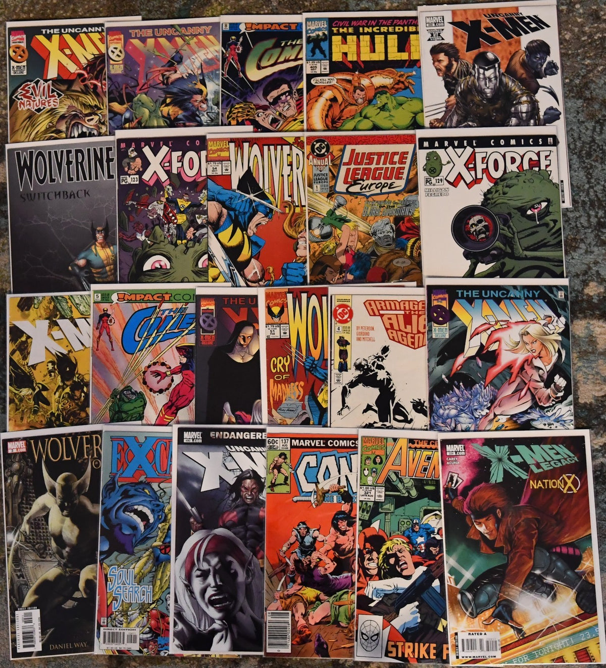 Marvel/DC/Indie Mixed Lot of 101 Comics Wolverine, X-Men, Batman, Avengers