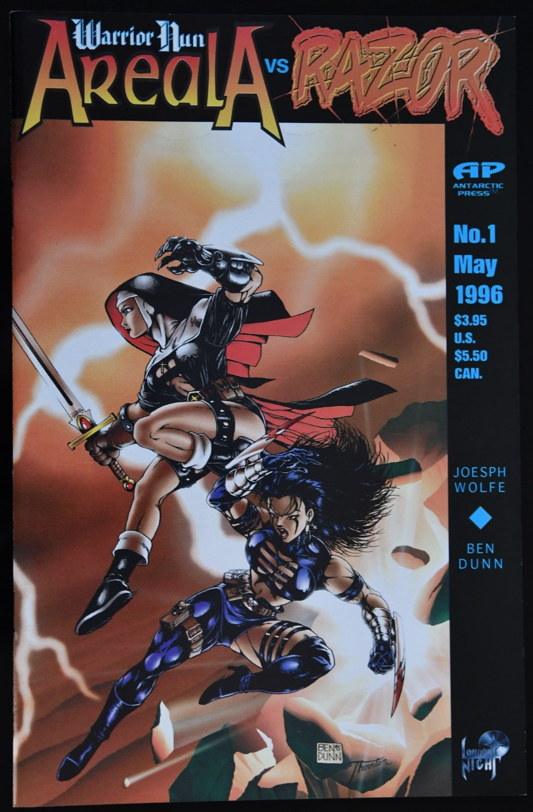 Warrior Nun Areala vs Razor #1 1996 London Night Studios Antartic Press