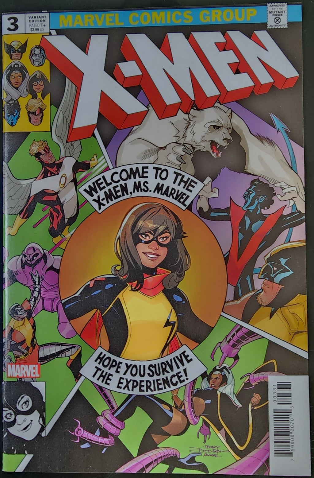 Ms. Marvel New Mutant #3 Dodson Team Homage Variant Marvel 2023