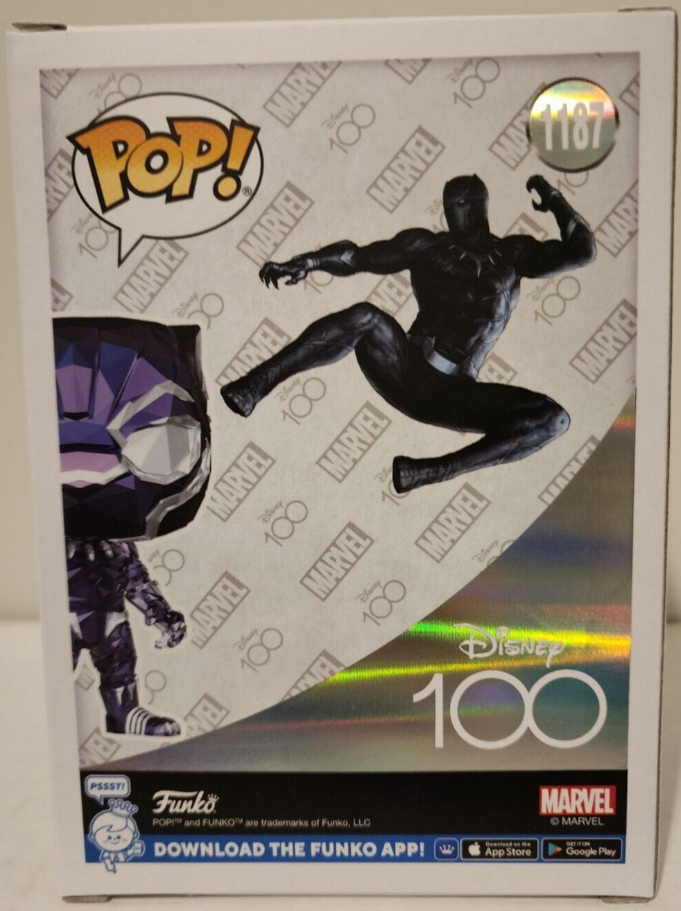 Funko Pop Disney 100TH Black Panther Facet Funko Shop Exclusive #1187