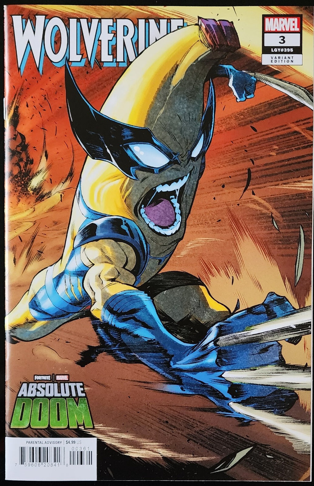 WOLVERINE #3 COELLO MARVEL FORTNITE PEELVERINE VARIANT 2024