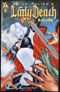 LADY DEATH BLACKLANDS #1 COMBAT COVER AVATAR COMICS SIGNED BY BRIAN PULIDO