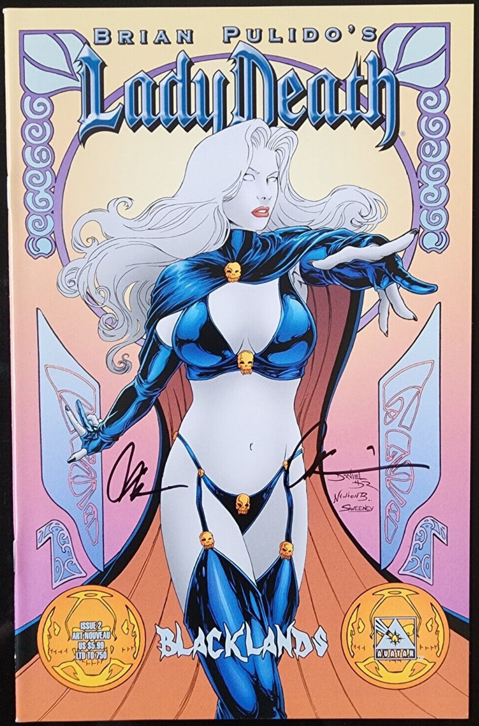 Lady Death Blacklands 2 Art Nouveau Ltd to 750 Signed by Brian Pulido's