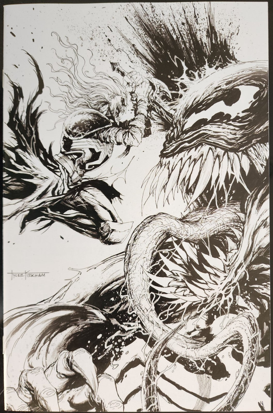 Venom #28 Kirkham Sketch B&W Variant Knull Identity of Virus and Codex Revealed