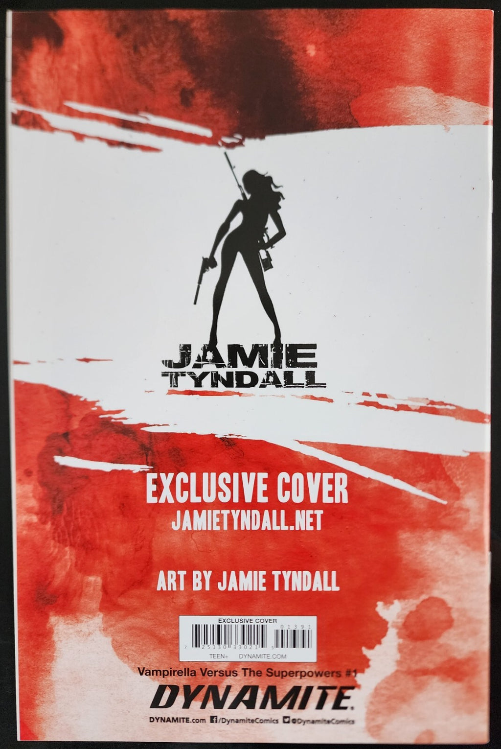 Vampirella vs. The Superpowers #1 Red Virgin Jamie Tyndall Signed With COA