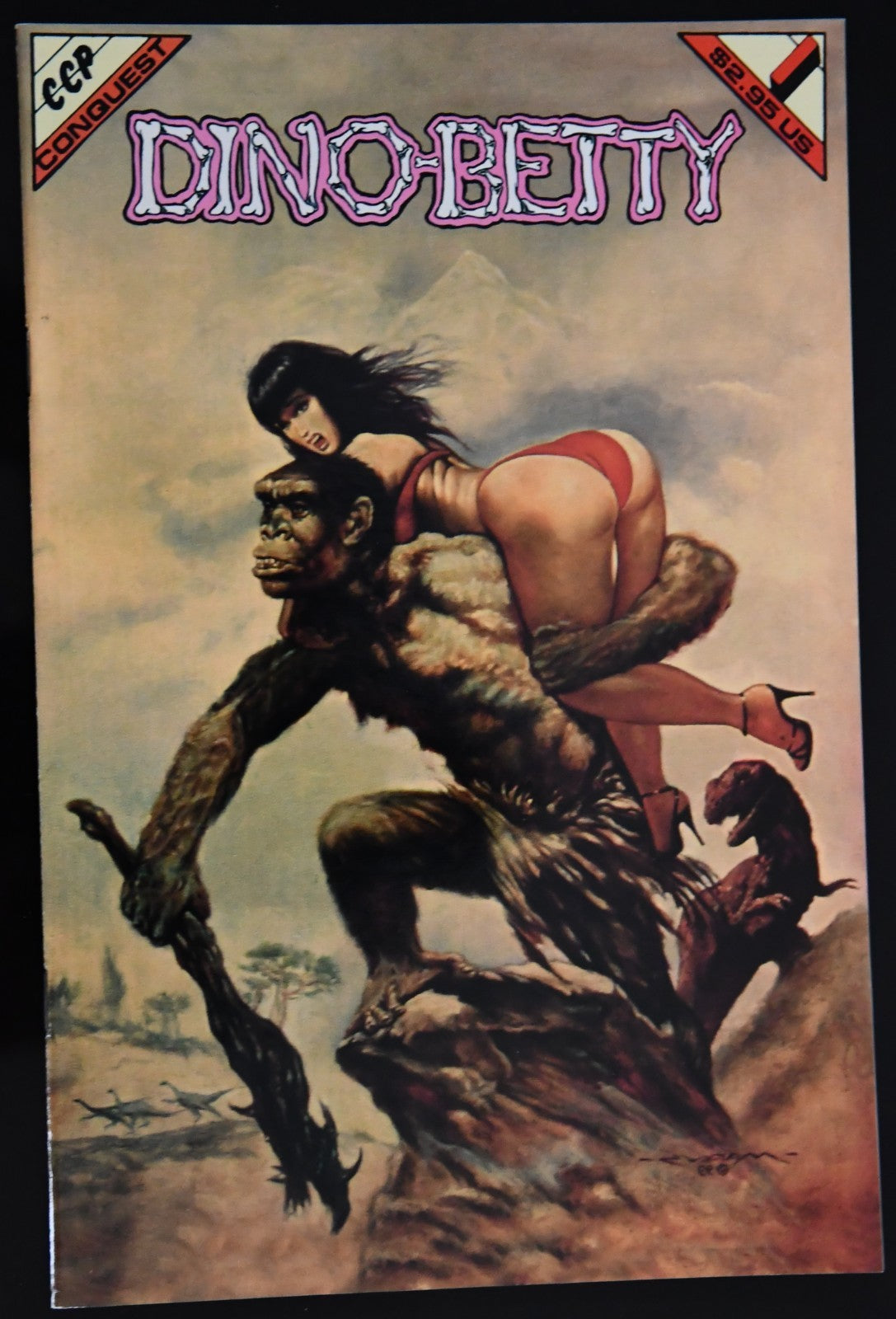 Dino-Betty #1 1993 Conquest Comics - Bettie Page - Rare