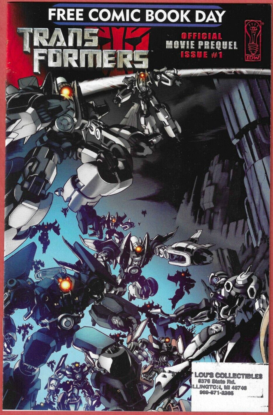 Transformers Movie Prequel FCBD 2007 Free Comic Book Day IDW