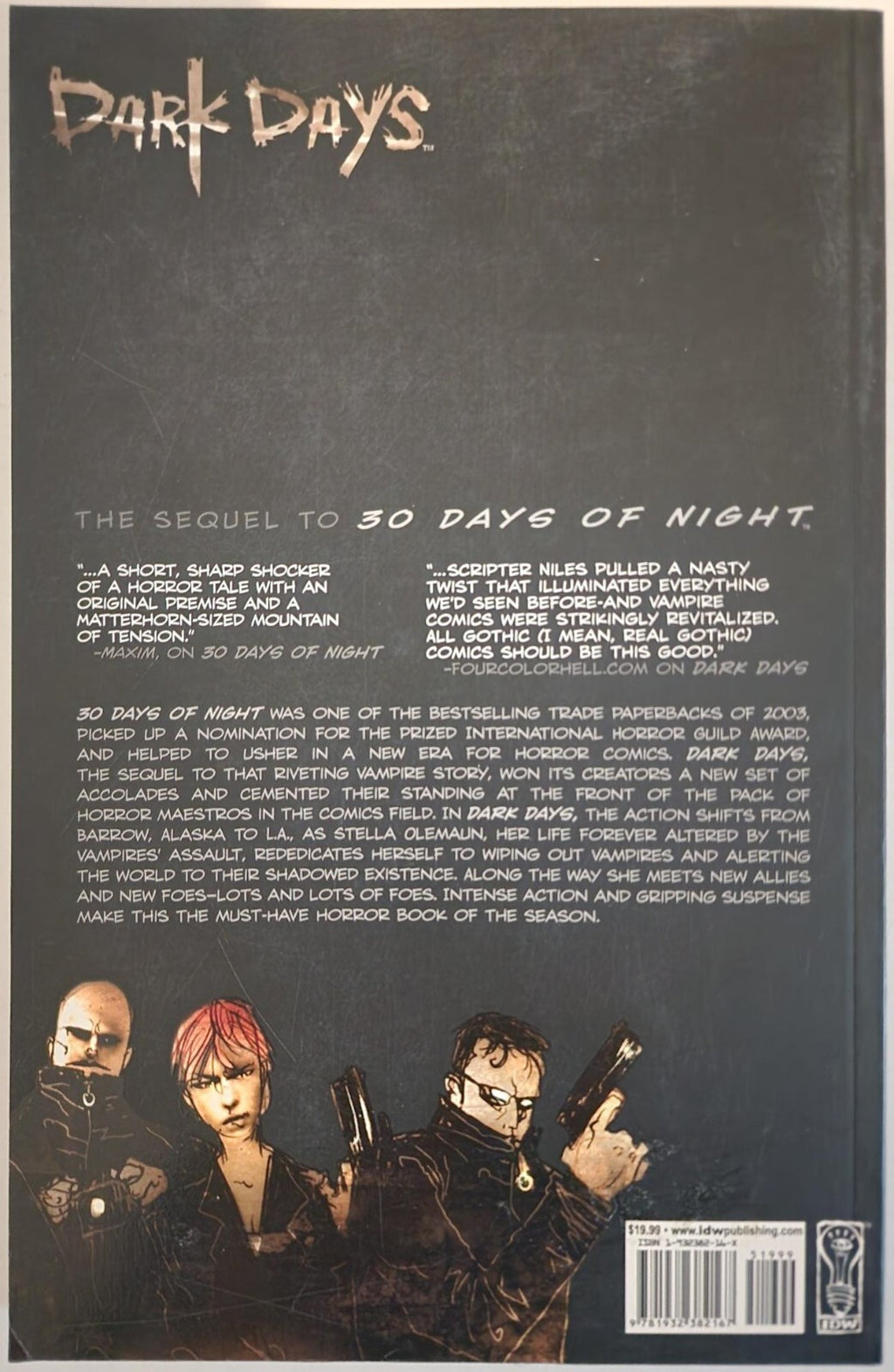 Dark Days TPB Steve Niles 30 Days of Night 2007