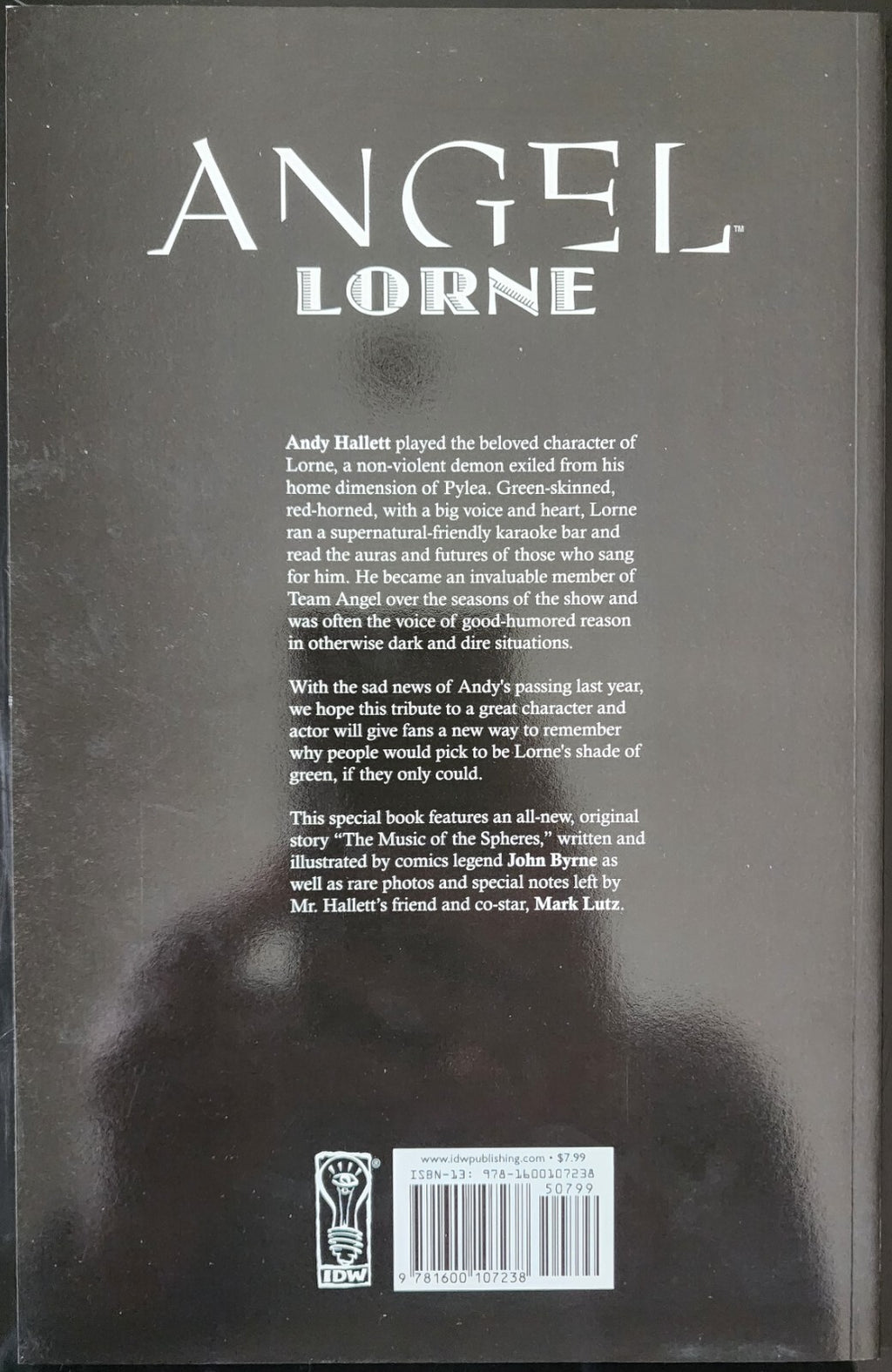 Angel Special Lorne #1 Comic IDW 2010 1A John Byrne One Shot Buffy Vampire RARE