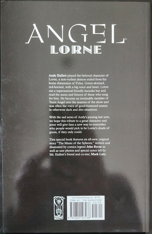 Angel Special Lorne #1 Comic IDW 2010 1A John Byrne One Shot Buffy Vampire RARE