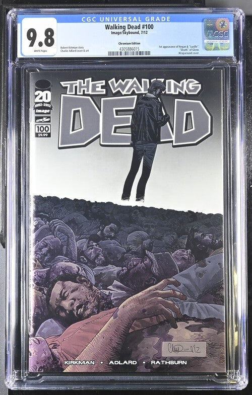 Walking Dead #100 CGC 9.8 Chromium Ed 1st Negan & Lucille Death of Glenn 2012