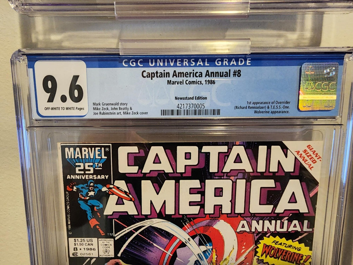 Captain America Annual #8 CGC 9.6 Newsstand 1st Overrider Wolverine