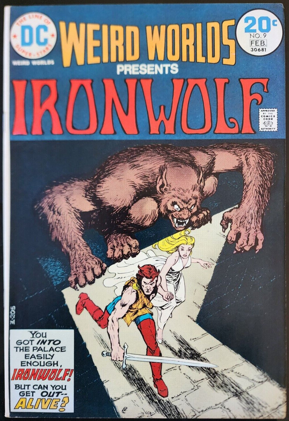 WEIRD WORLDS/IRON-WOLF #9, FEBRUARY 1974! VERY GOOD CONDITION! DC CLASSIC!