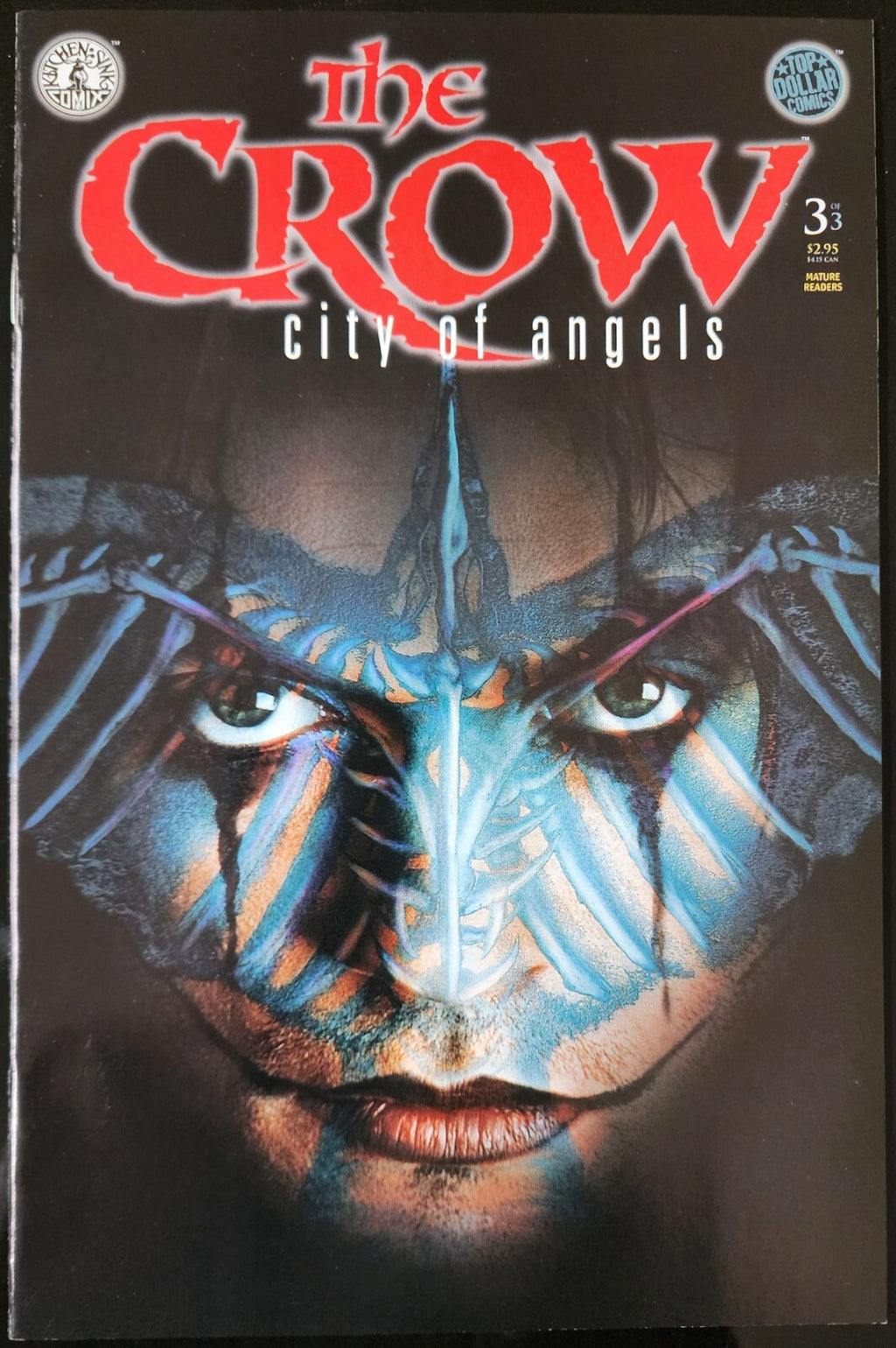 The Crow City of Angels 1b, 2b, 3b Complete Kitchen Sink Comix 1996