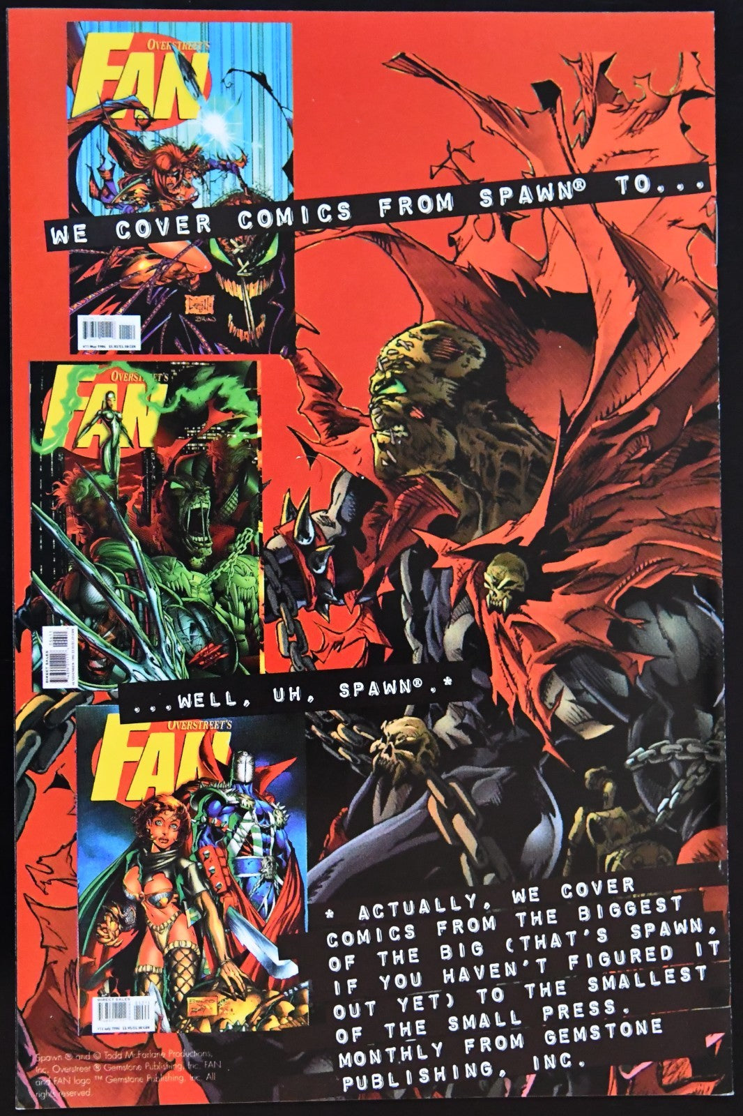 Spawn Fan Edition #3B (1996) Overstreet's FAN Exc Image Comics Choose Your Issue
