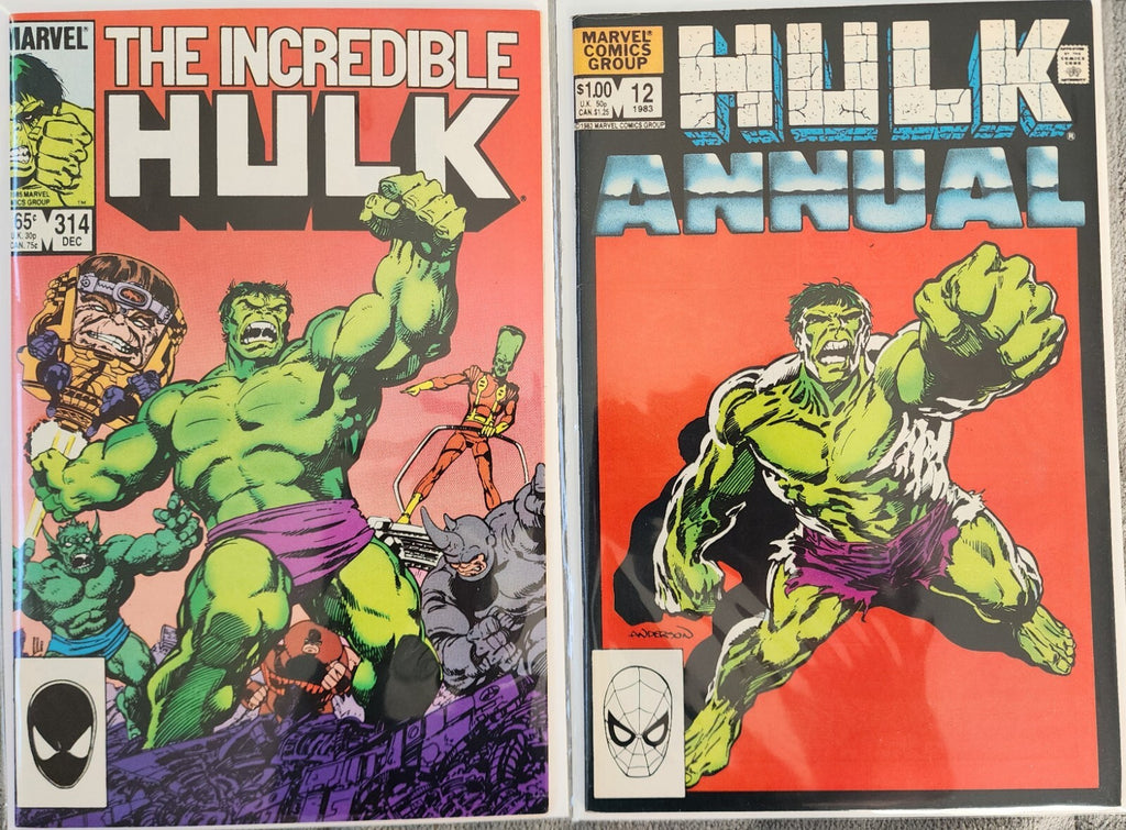 Incredible Hulk #314 Annual 12 1983 1985