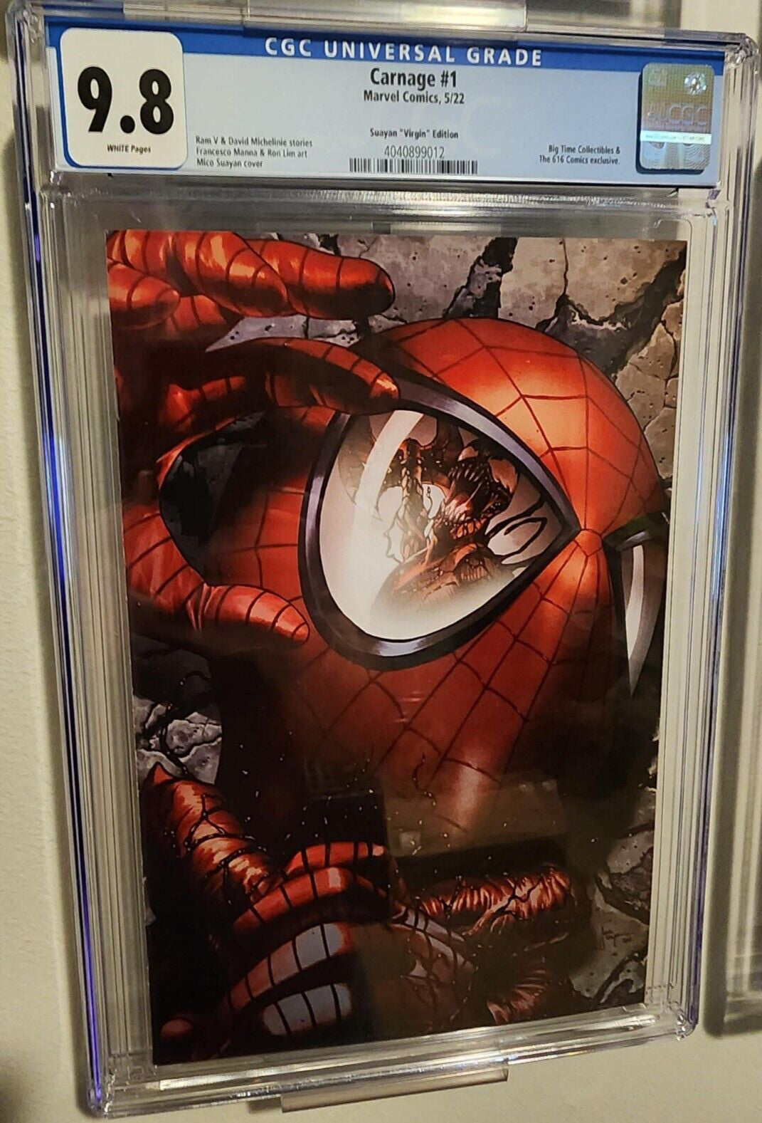 Carnage #1 CGC 9.8 Suayan "Virgin" Edition 5/22 David Michelinie