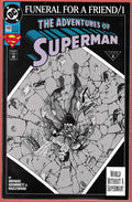 Adventures of Superman 498 Rare 3rd Print - Doomsday Death Funeral Copy A