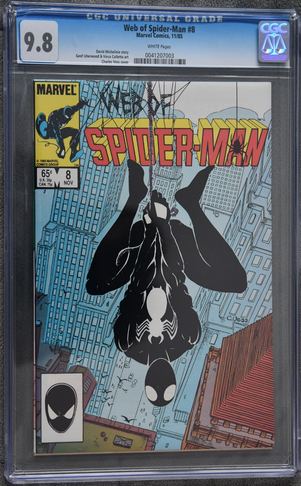 Web of Spider-Man #8 CGC 9.8 1985 1st app. Smithville Thunderbolt (Fred Hopkins)