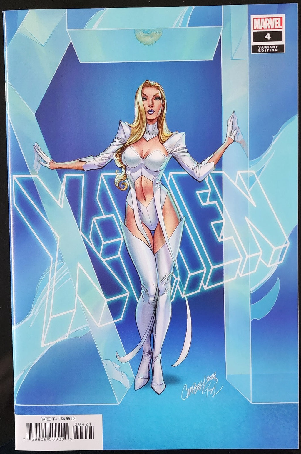 X-MEN #4 Cover B J. SCOTT CAMPBELL EMMA FROST VARIANT 2024 MARVEL