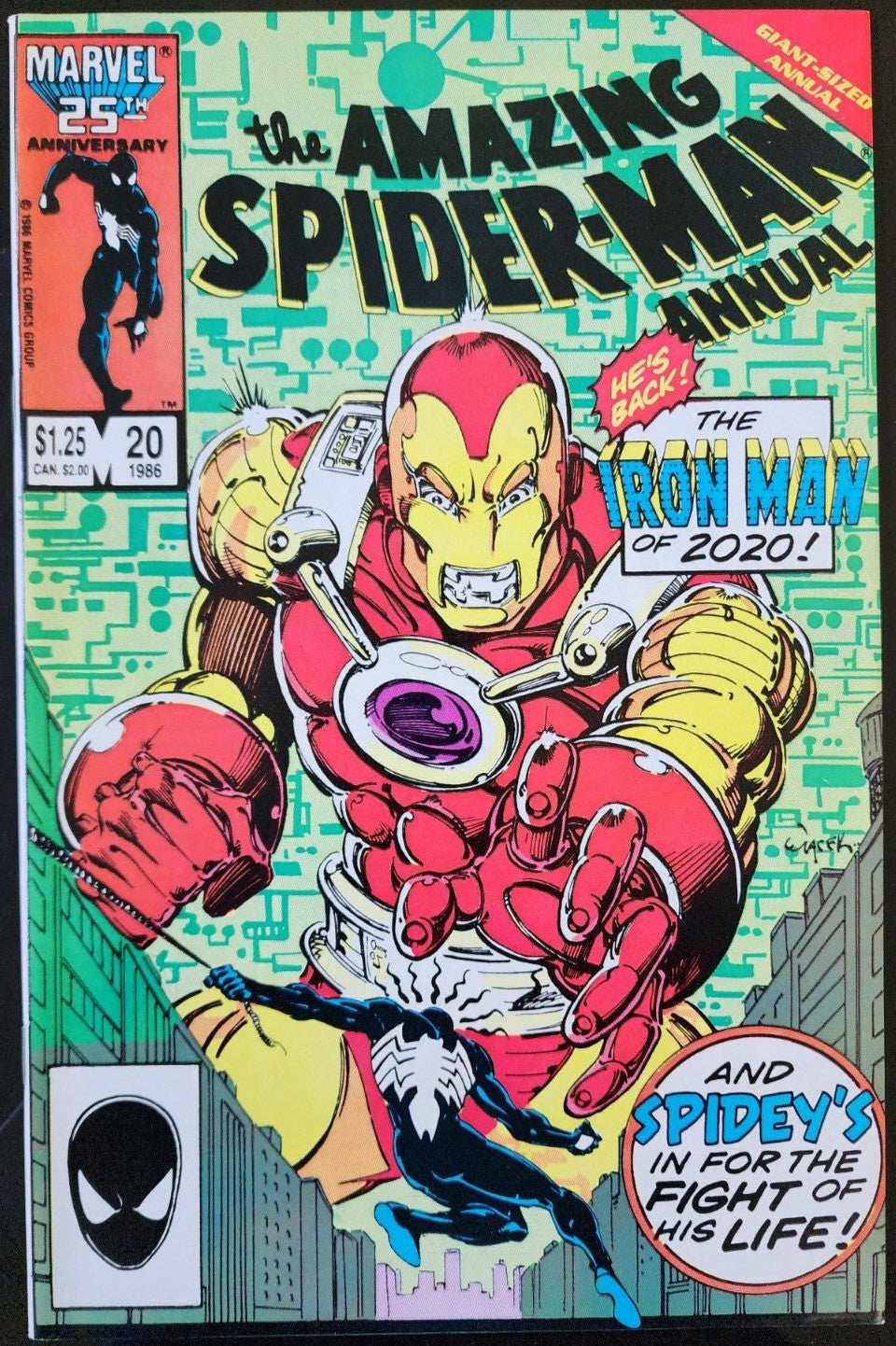 Amazing Spider-Man Annaul #20 1986 1st cover app. of Iron Man 2020