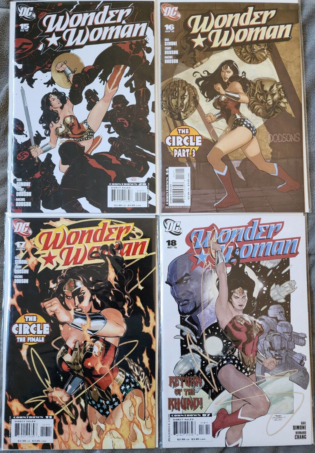 Wonder Woman, Vol. 3 #15-18 2008 Lot DC Comics