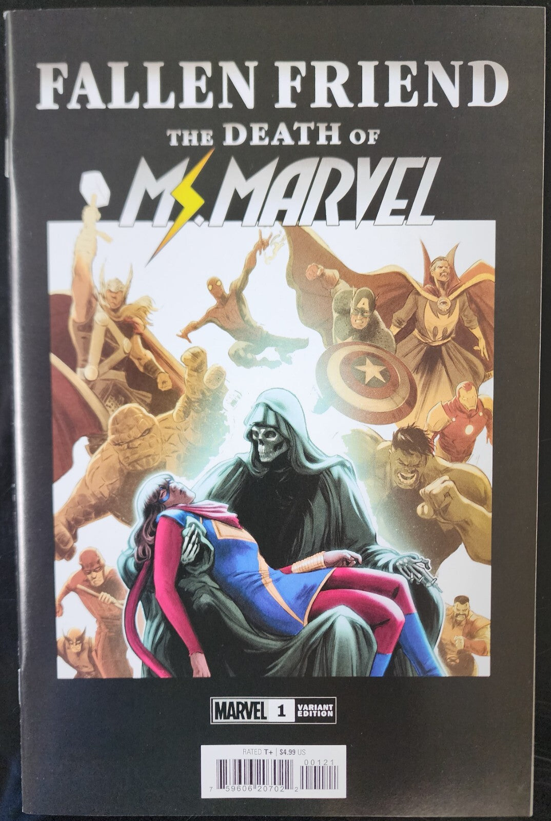 Fallen Friend #1 Carnero Homage Variant Death of Ms Marvel Comic 2023