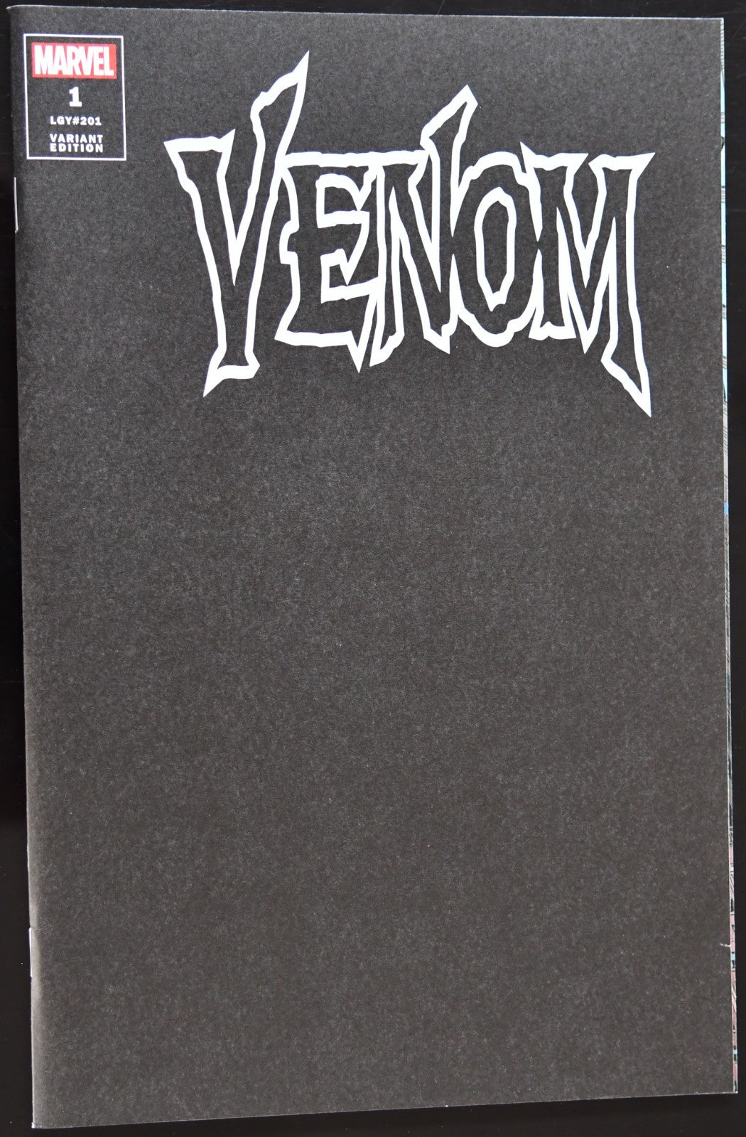 Venom #1 (201) Black Blank Cover Variant (Marvel Comics December 2021)