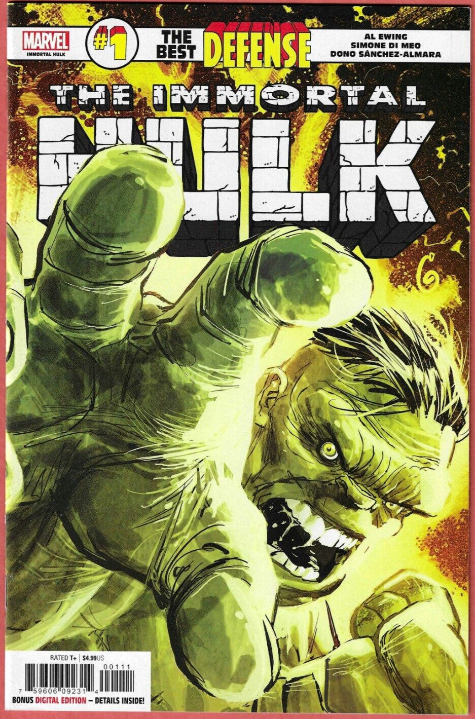 Immortal Hulk: The Best Defense #1 Marvel 2019 Dr Strange