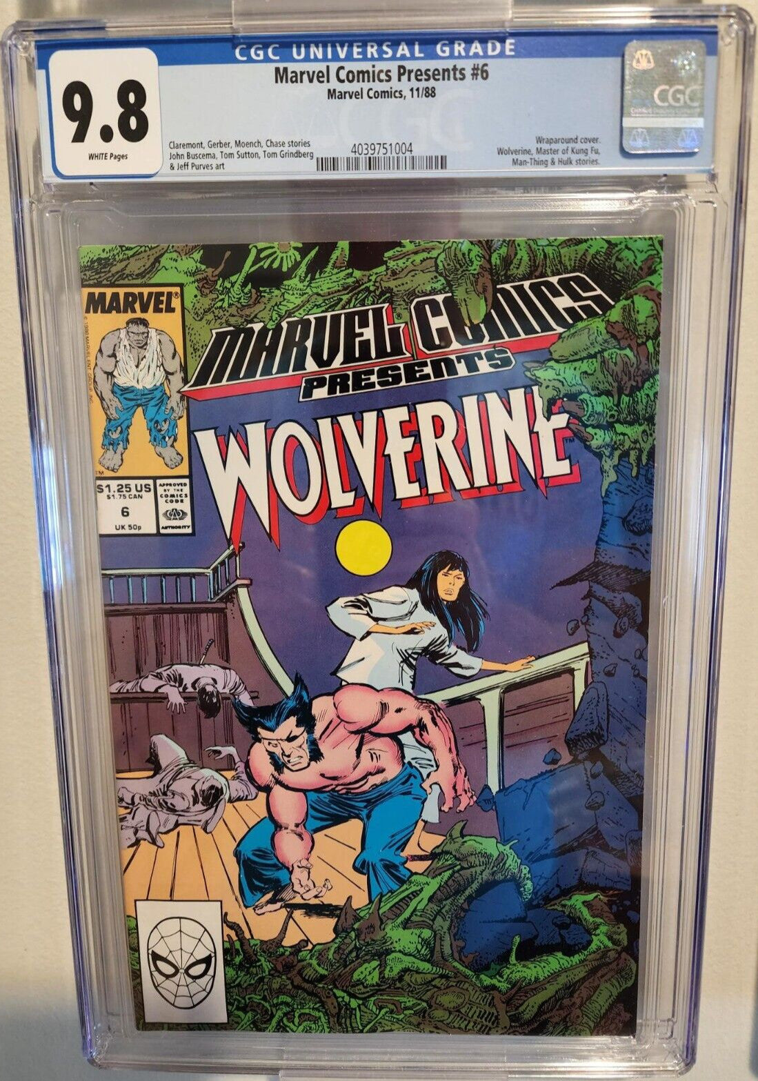 Marvel Comics Presents #6 CGC 9.8 Man Thing Wolverine 1988 Chris Claremont