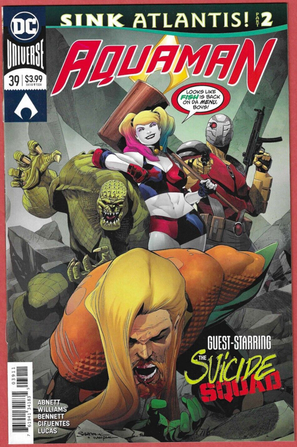 Aquaman #39 2018 Guest Staring Suicide Squad - Harley Quinn Cover