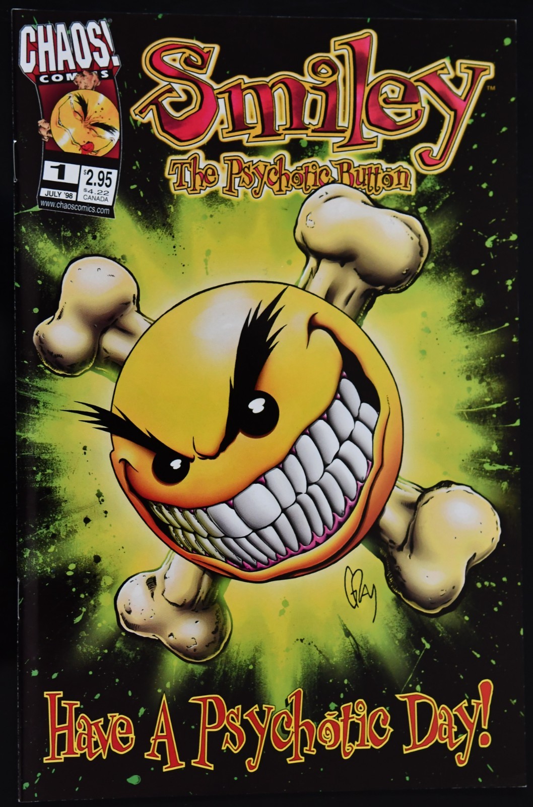 Smiley The Psychotic Button #1 1998 Chaos Comic