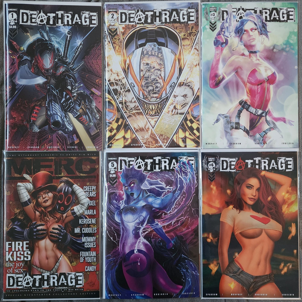 Deathrage 1-6 Complete Set Piper Rudich Tristarr and More Merc Publishing