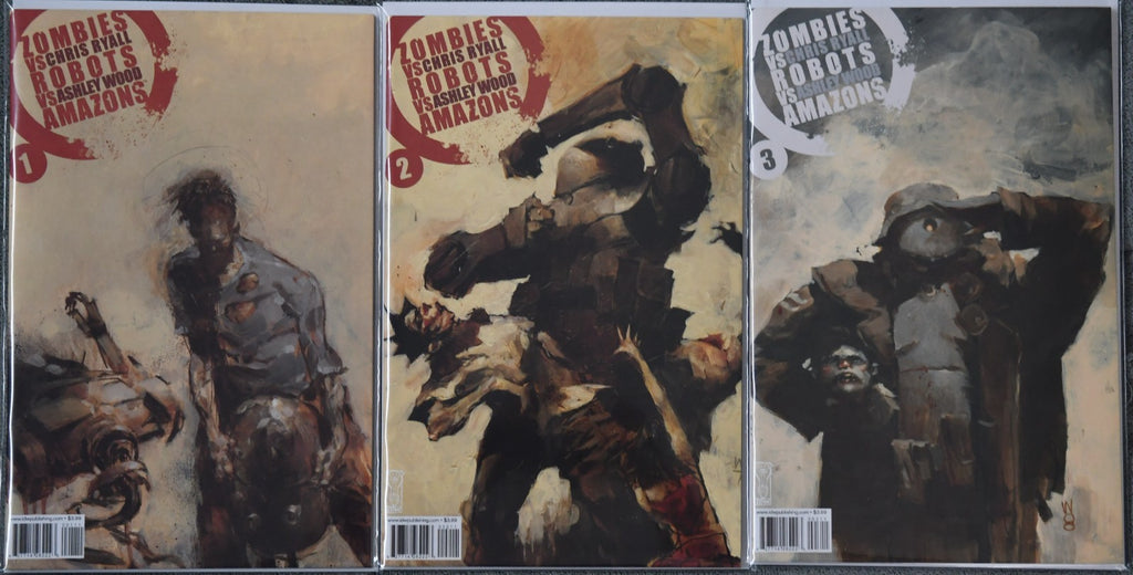 Zombies vs Robots vs Amazons #1-3 Set IDW 2007