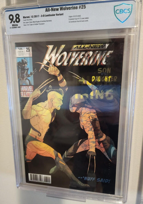 All-New Wolverine #25 CBCS 9.8 3D Lenticular Variant Origin of X-23 2017 CGC