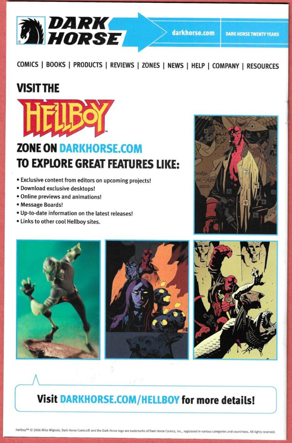 Free Comic Book Day 2008 (Hellboy) FCBD The Mole Mike Mignola Dark Horse