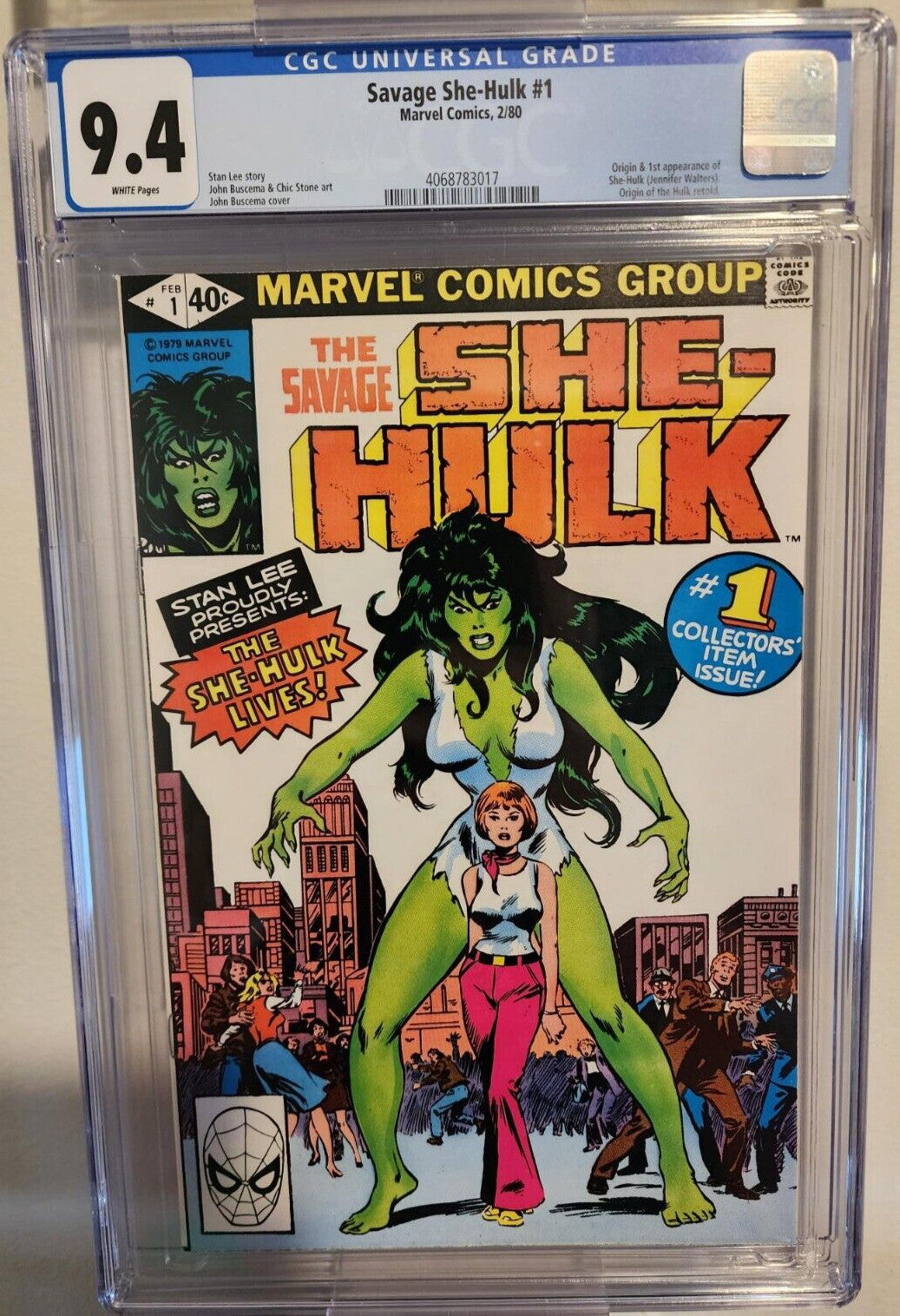 Savage She-Hulk #1 CGC 9.4 Origin 1st App of She-Hulk 1980