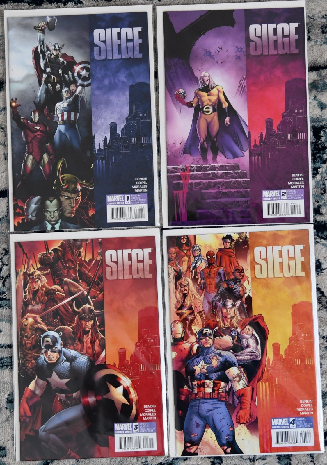Siege #1-4 Olivier Coipel Set Marvel 2010