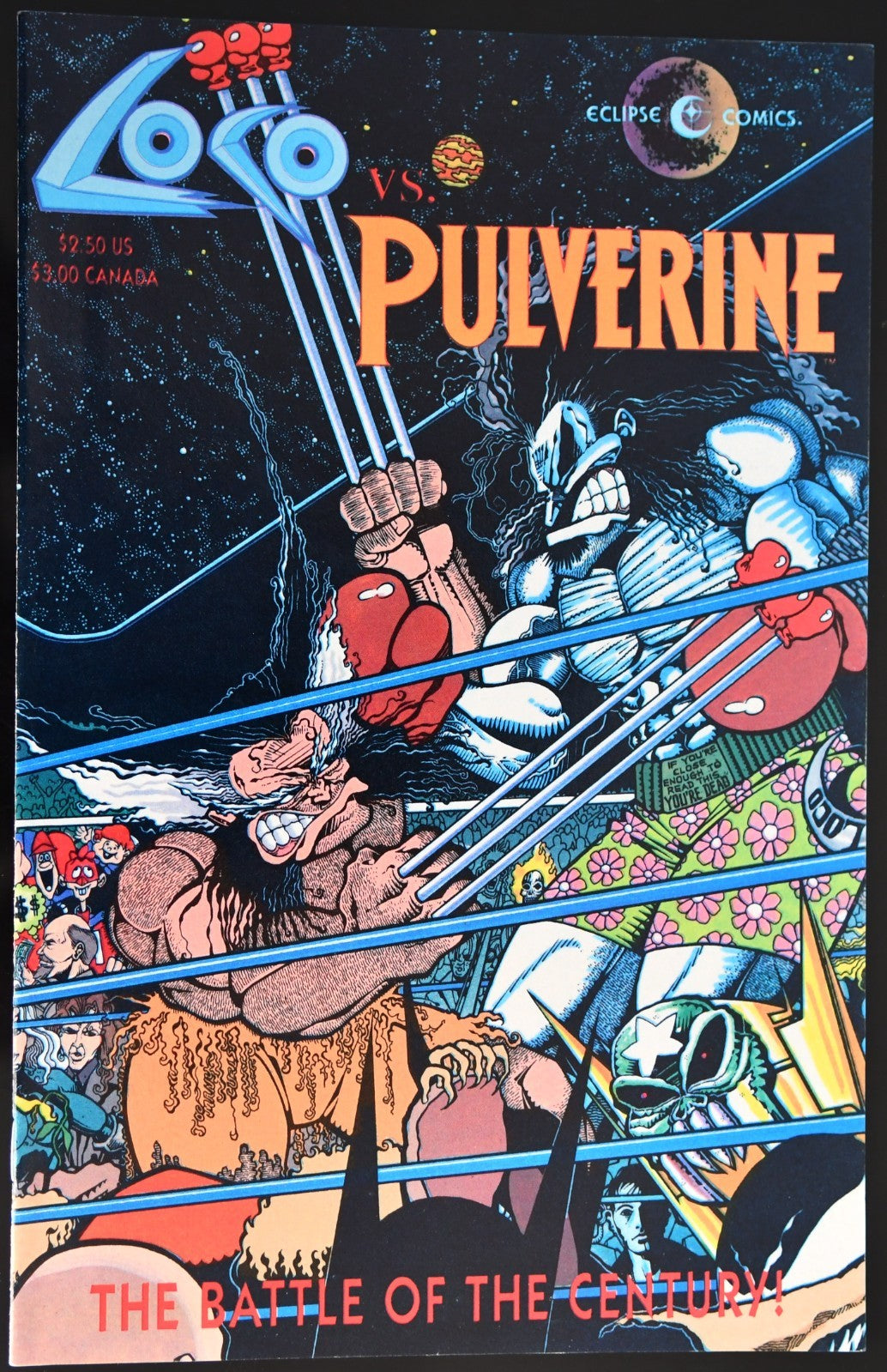 Loco vs Pulverine #1 Eclipse Comics 1992 Lobo Wolverine Parody
