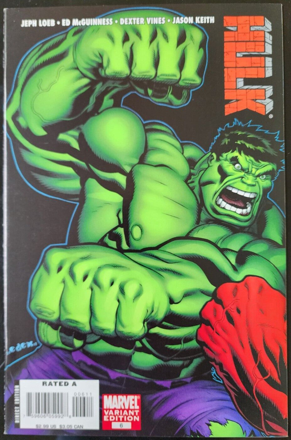 Hulk #6 Green Connecting Variant Turner Variant 2008 Red Hulk