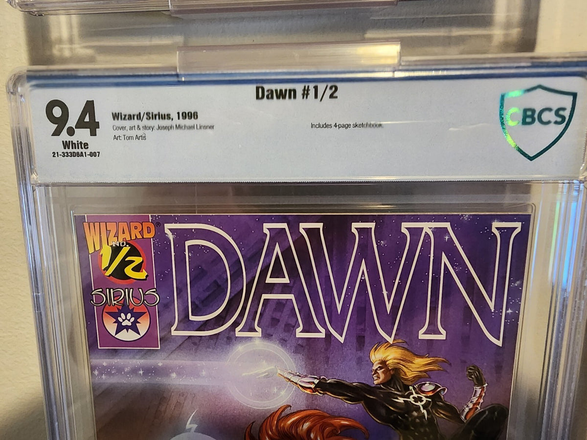 Dawn #1/2 Wizard Sirius 1996 CBCS 9.4 Not CGC Includes Sketchbook Unpressed