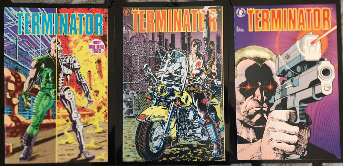 The Terminator 1,2,3 1990 Dark Horse Comic 1st Set